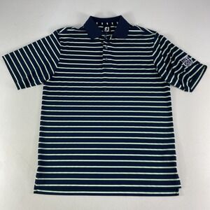 FootJoy FJ Polo Shirt Adult Medium Green Blue Striped Biltmore Golf Club Mens
